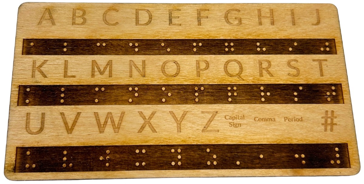 Picture picture of our Braille Alphabet Board