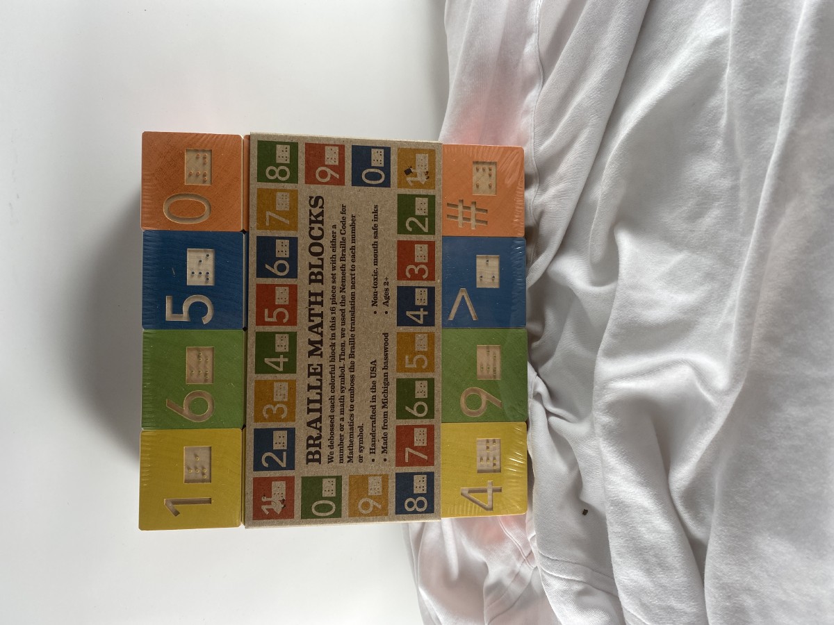 Picture picture of our Braille Math Blocks