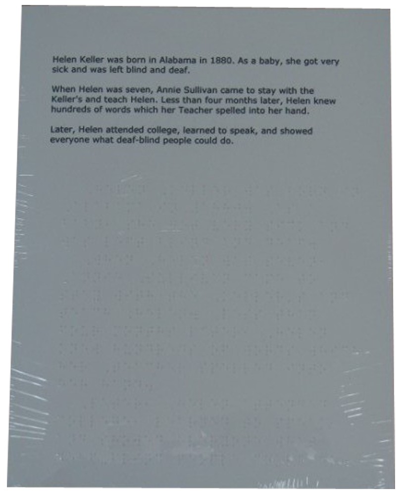 Picture picture of our Braille Demo Sheets