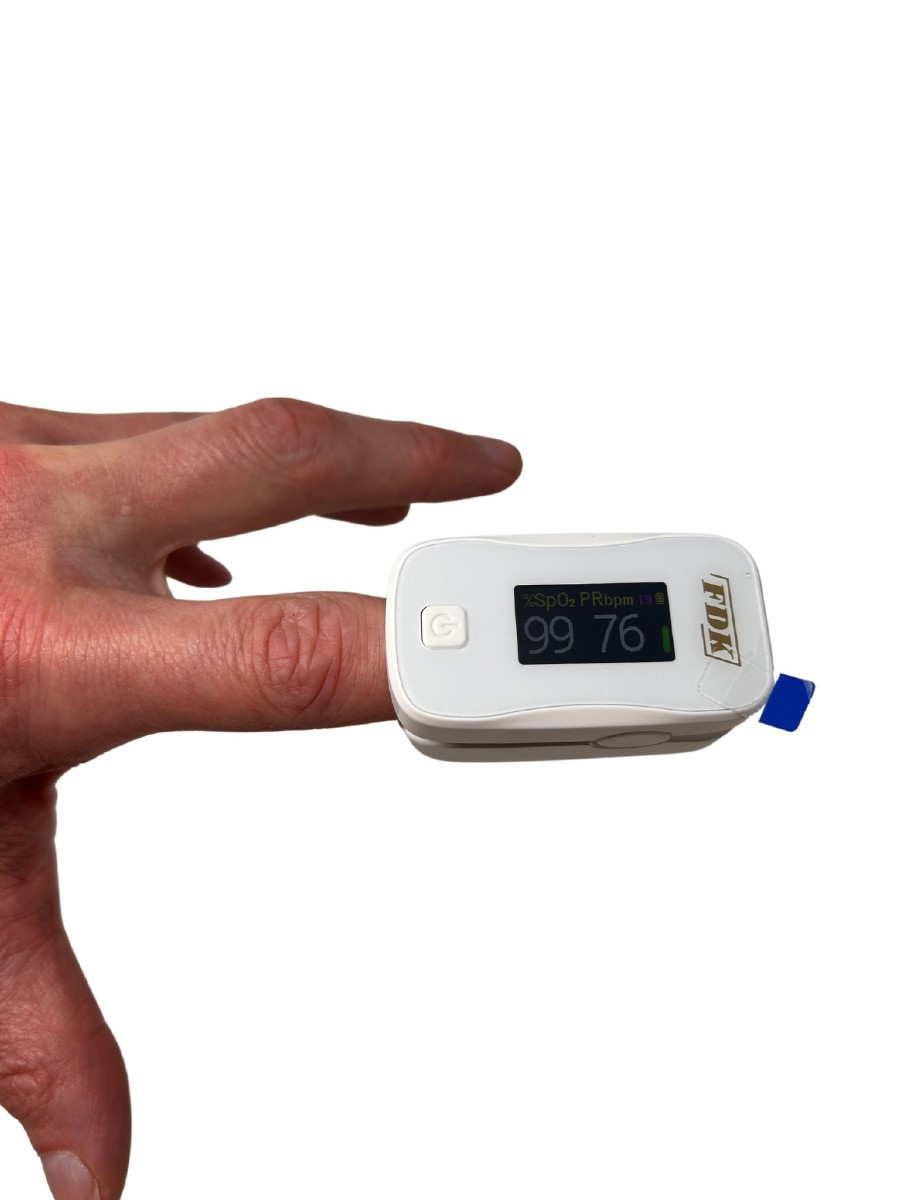 Picture picture of our Talking Fingertip Blood Oxygen Pulse Oximeter