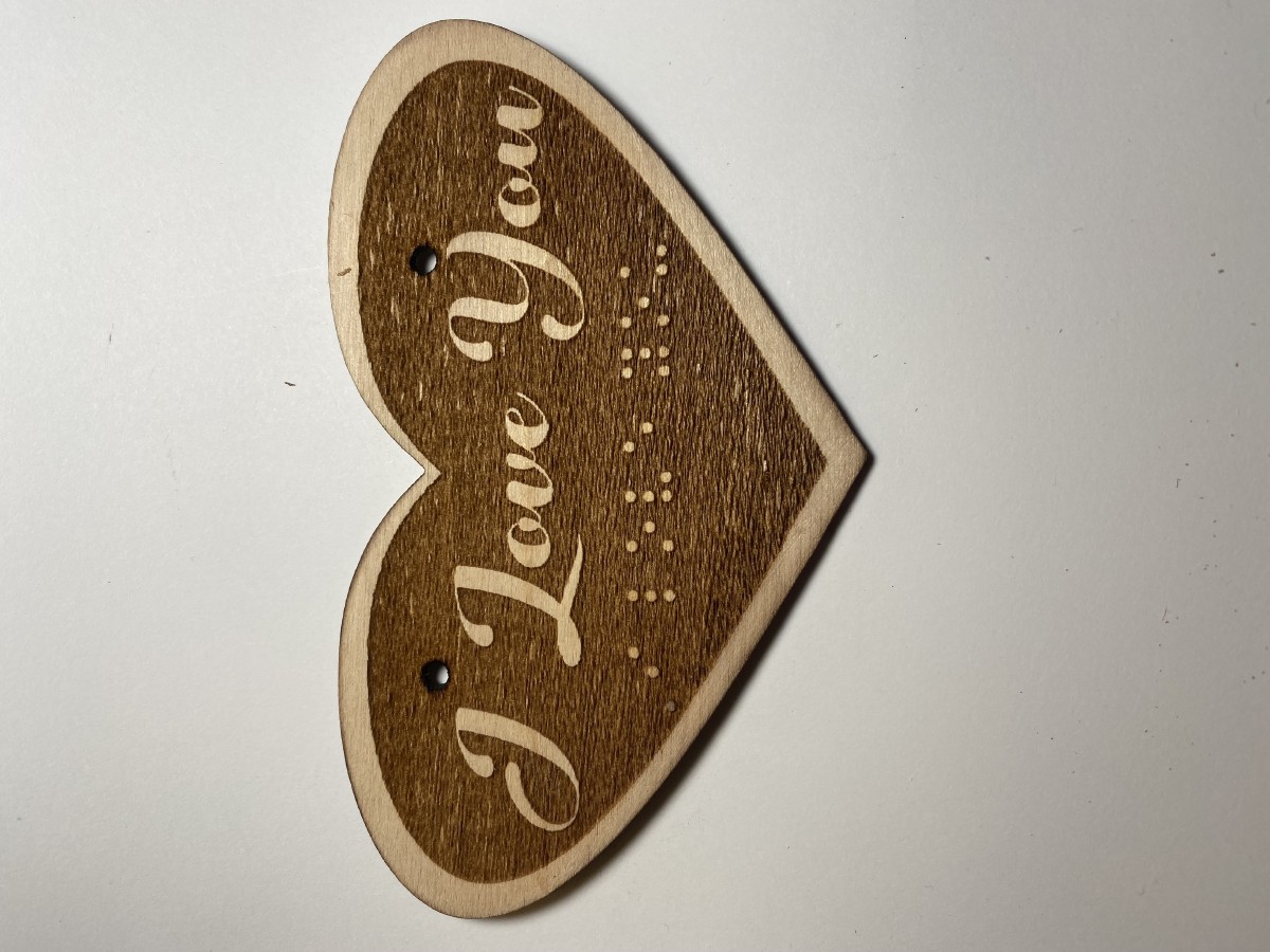 Larger picture of our Braille Heart Plaque
