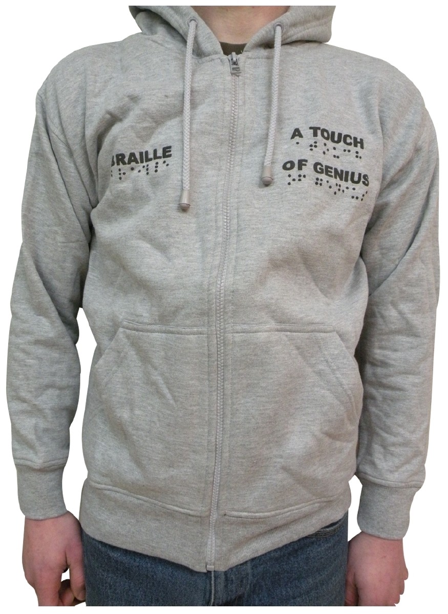 Picture picture of our Braille Hoodie, Adult