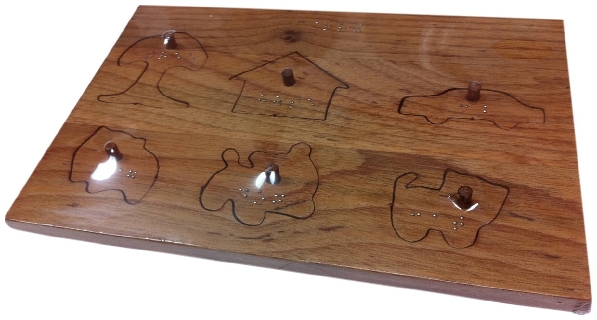 Picture picture of our Braille Preschool Puzzle, Country