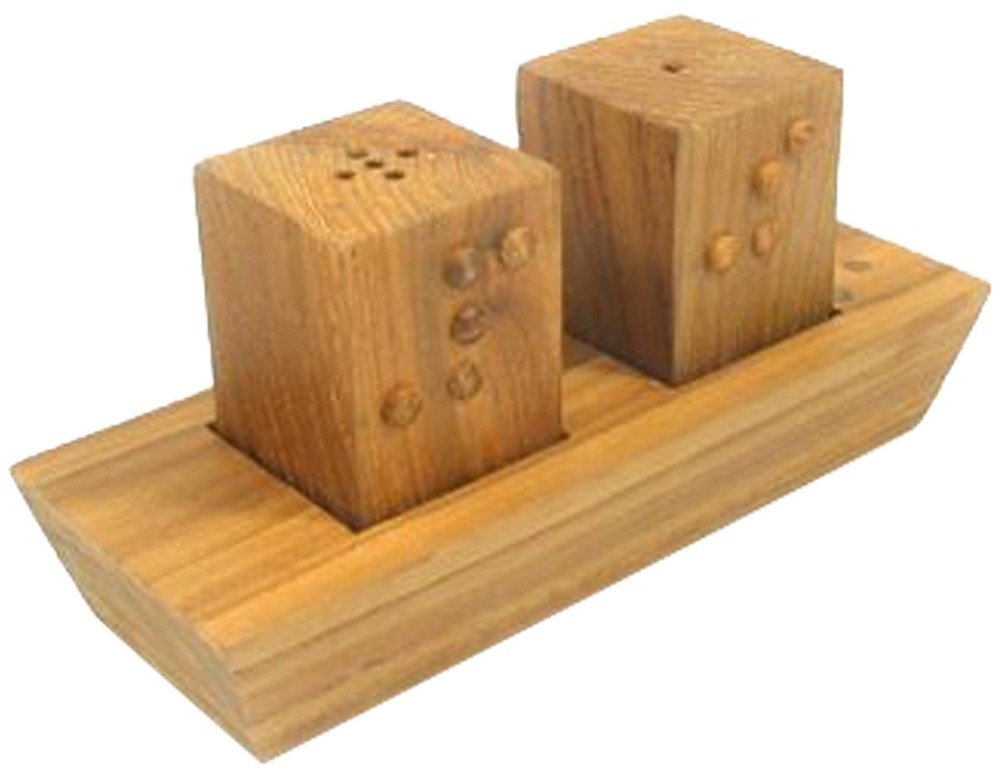 Picture picture of our Braille Salt and Pepper Set