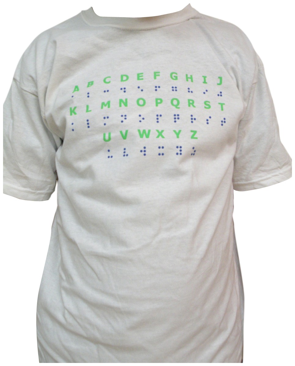 Picture picture of our Braille Alphabet T-Shirt, Youth