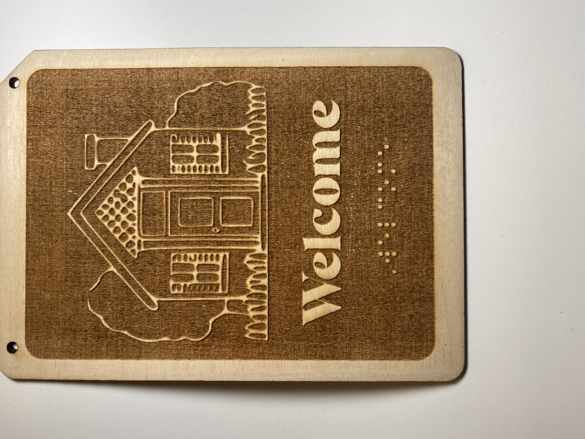Picture picture of our Braille Wall Plaque, Welcome