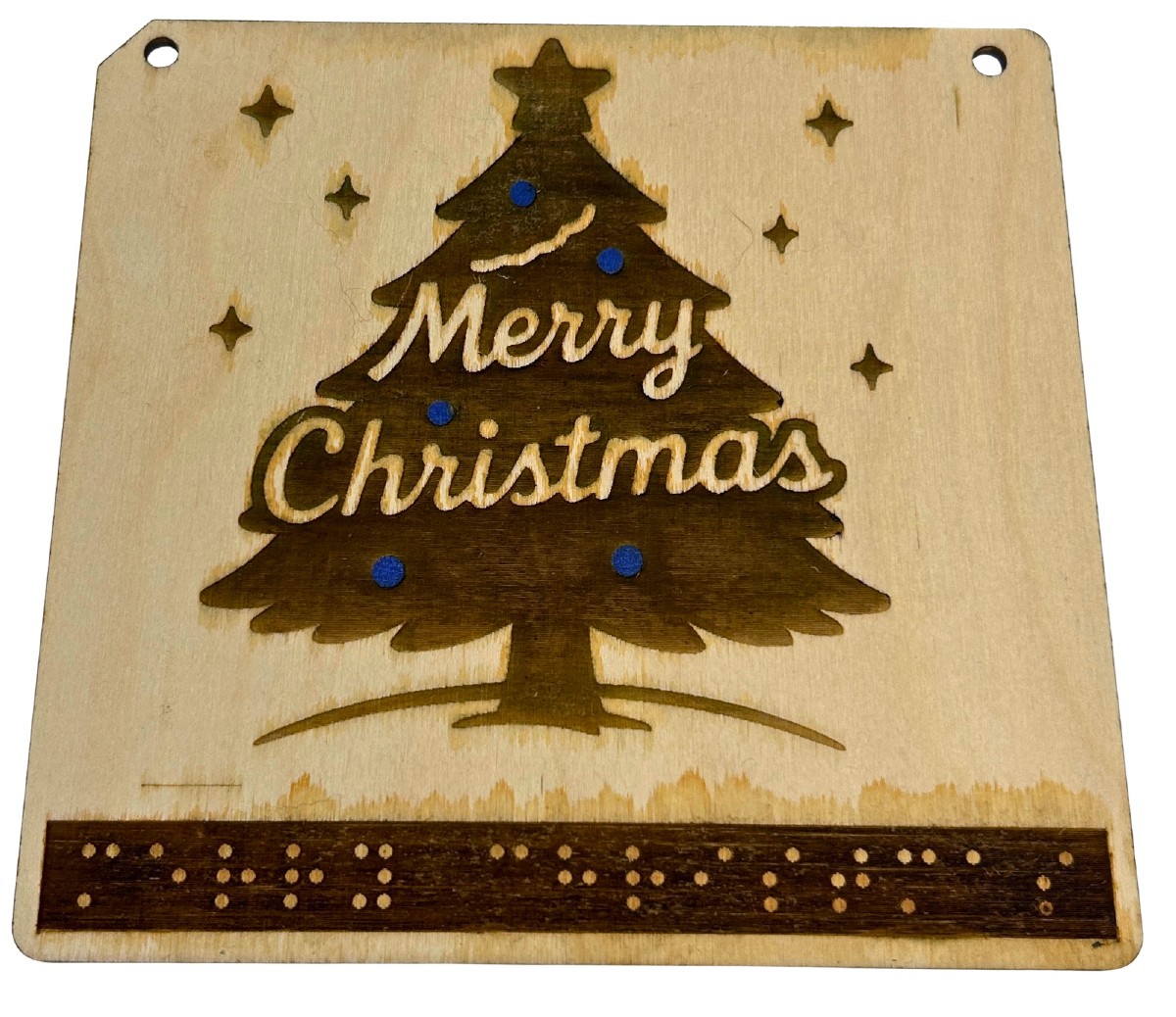 Picture picture of our Braille Wall Plaque, Merry Christmas