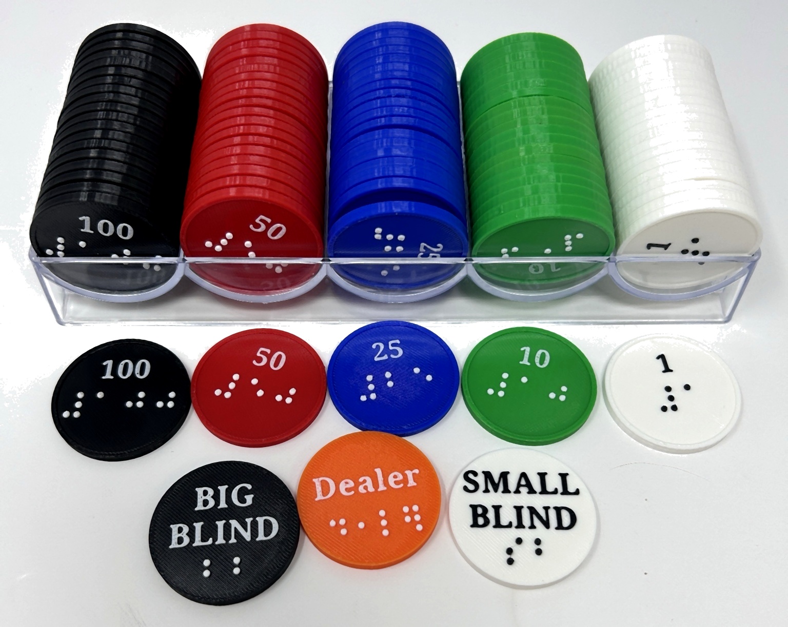Picture picture of our Braille Poker Chips
