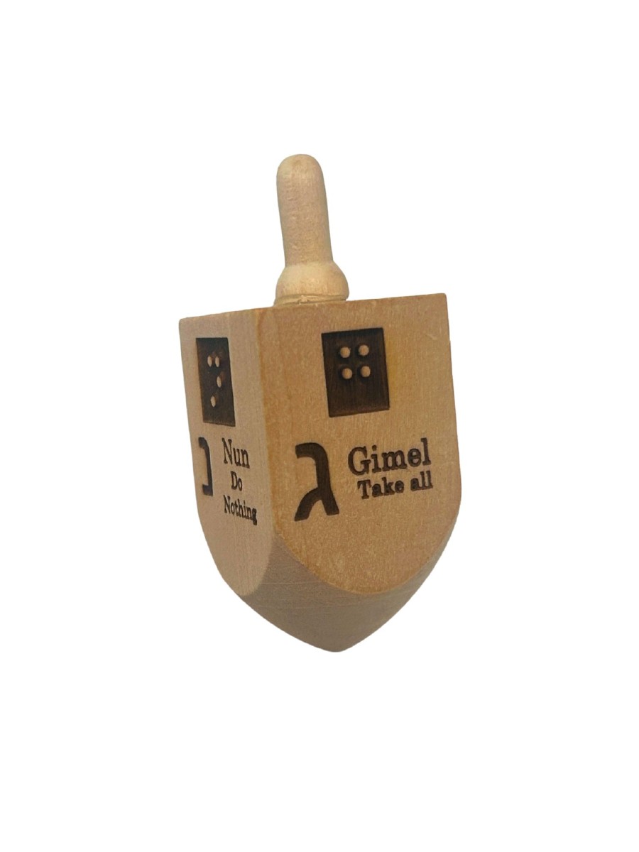 Picture picture of our Wooden Braille Dreidel
