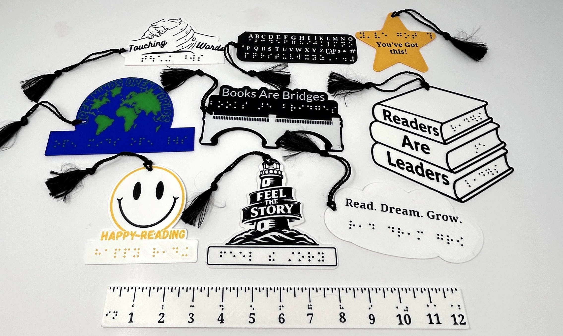 Different picture of our Plastic Braille Bookmark