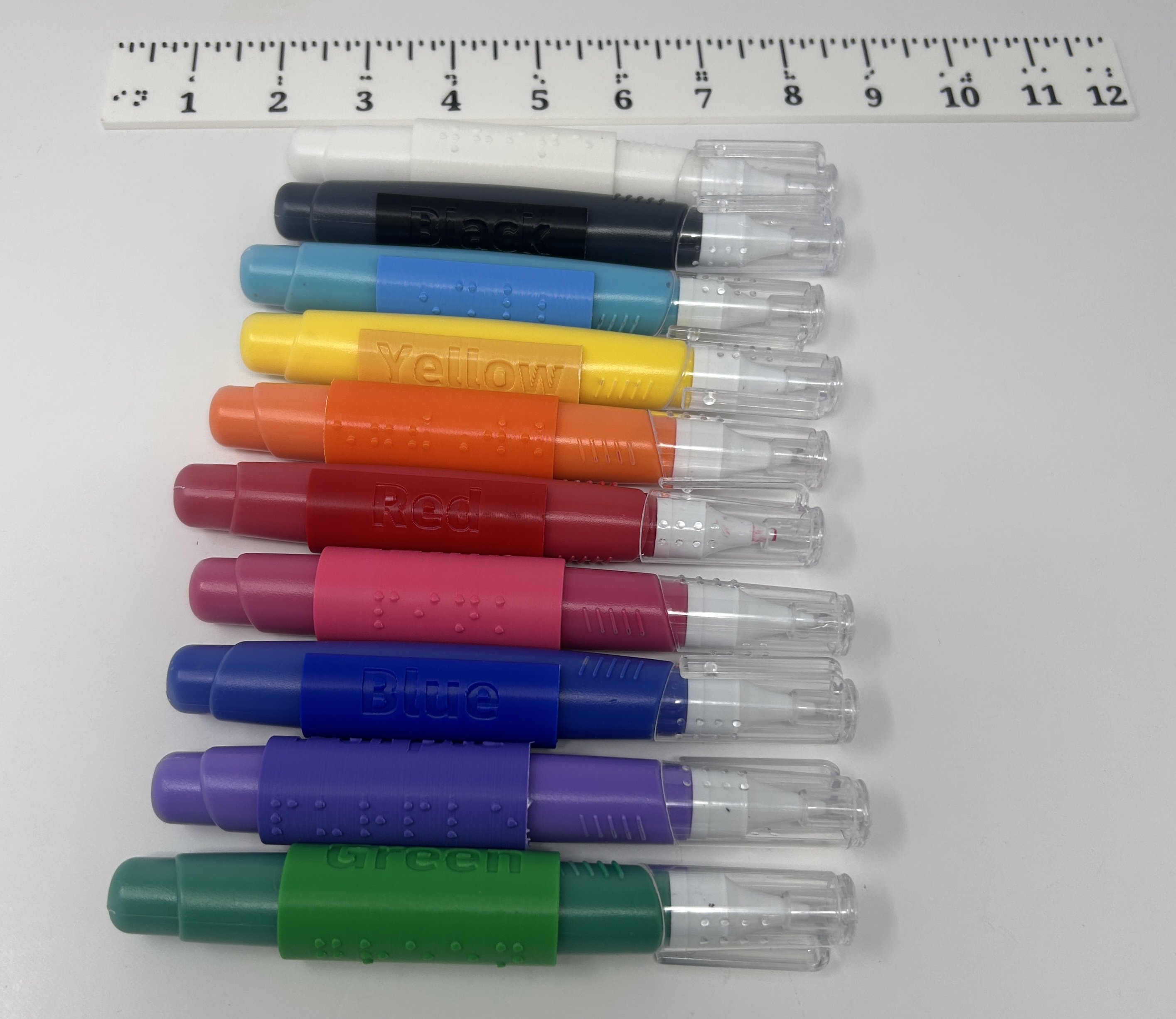 Different picture of our Braille Sleeves for 3D Paint Pens