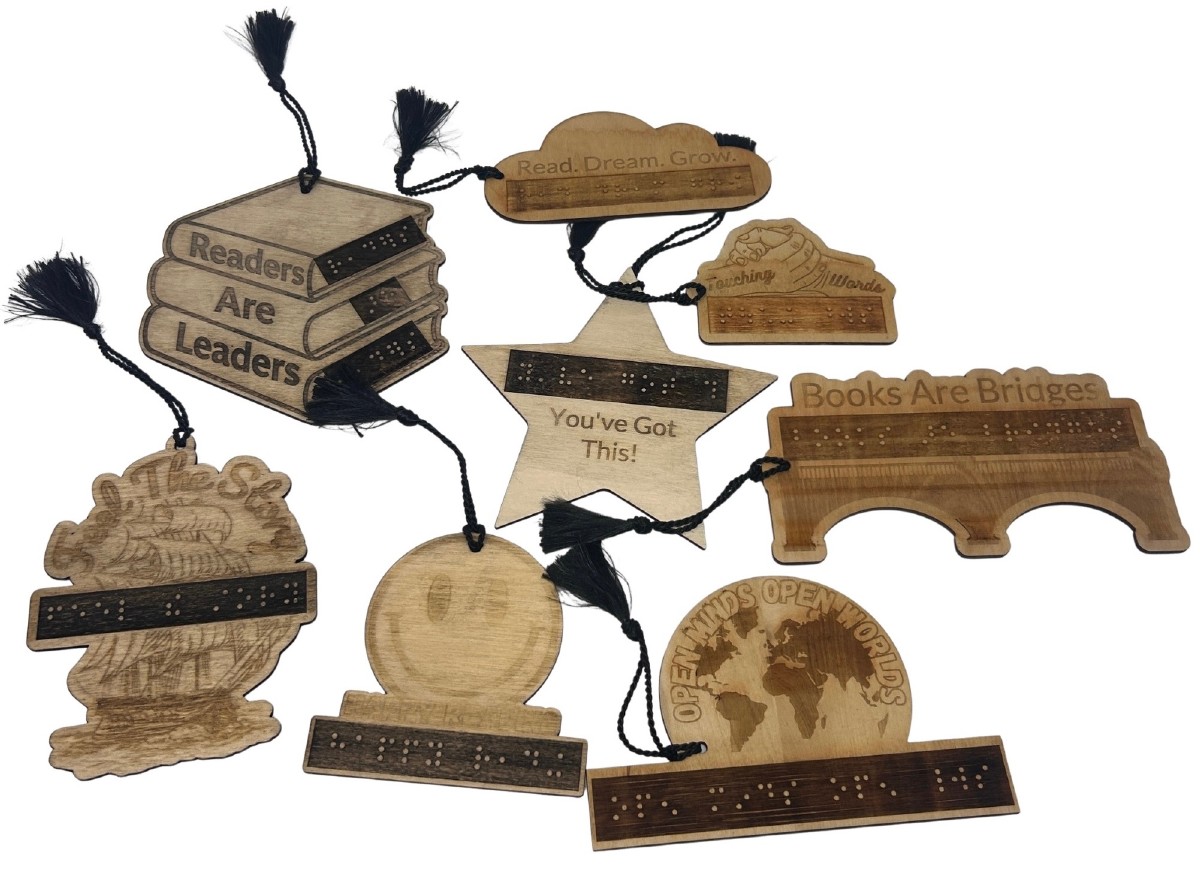 Picture picture of our Wooden Braille Bookmark